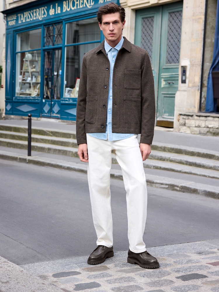 Brown Smart Check Shacket - Image 2 of 16