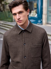 Brown Smart Check Shacket - Image 9 of 16