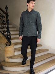 Grey Smart Textured Shacket - Image 4 of 15