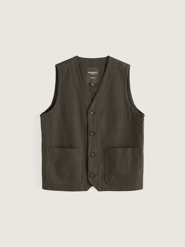 Seasalt Cornwall Green Tollgate Waistcoat - Image 1 of 5