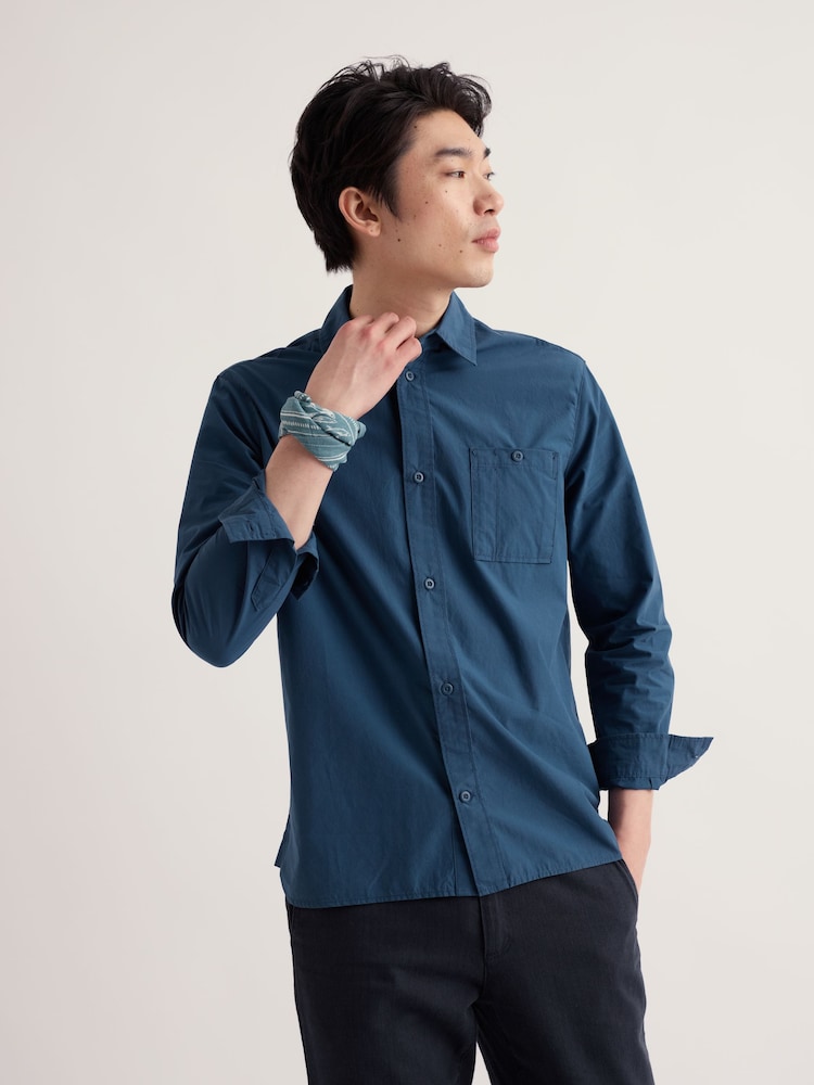 Seasalt Cornwall Blue Celtic Sea Shirt - Image 1 of 5 Seasalt Cornwall Blue Celtic Sea Shirt - Image 1 of 5