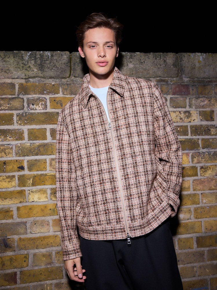 Neutral EDIT Boucle Check Jacket - Image 1 of 12