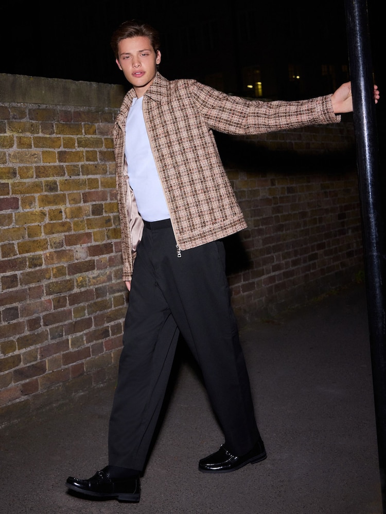 Neutral EDIT Boucle Check Jacket - Image 2 of 12