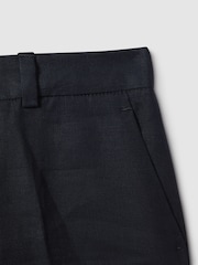 Reiss Kin Slim Fit Linen Adjustable Shorts - Image 4 of 4