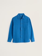 Bleu - Chemise en lin Seasalt Cornwall Conservator 100% - Image 4 sur 5
