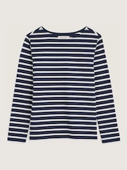 أزرق داكن - Seasalt Cornwall Sailor Cotton Long Sleeve Top - صورة 4 من 5