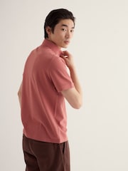 Seasalt Cornwall Pink Balefire Polo Shirt - Image 3 of 5