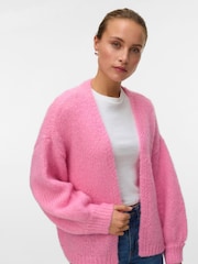 VERO MODA Bright Pink Long Sleeve Open Cardigan - Image 1 of 5