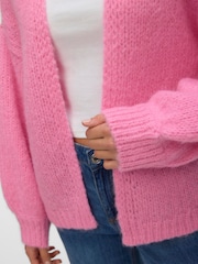 VERO MODA Bright Pink Long Sleeve Open Cardigan - Image 4 of 5