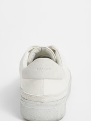 AllSaints White Low Top Lace-Up Trish Trainers - Image 3 of 3