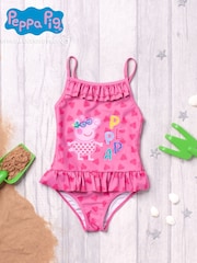 Conjunto de maiô e poncho de toalha Vanilla Underground Girls Peppa Pig. - Imagem 4 de 5