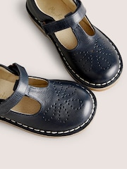 Boden Navy Leather T-Bar School Shoes - Image 3 of 3
