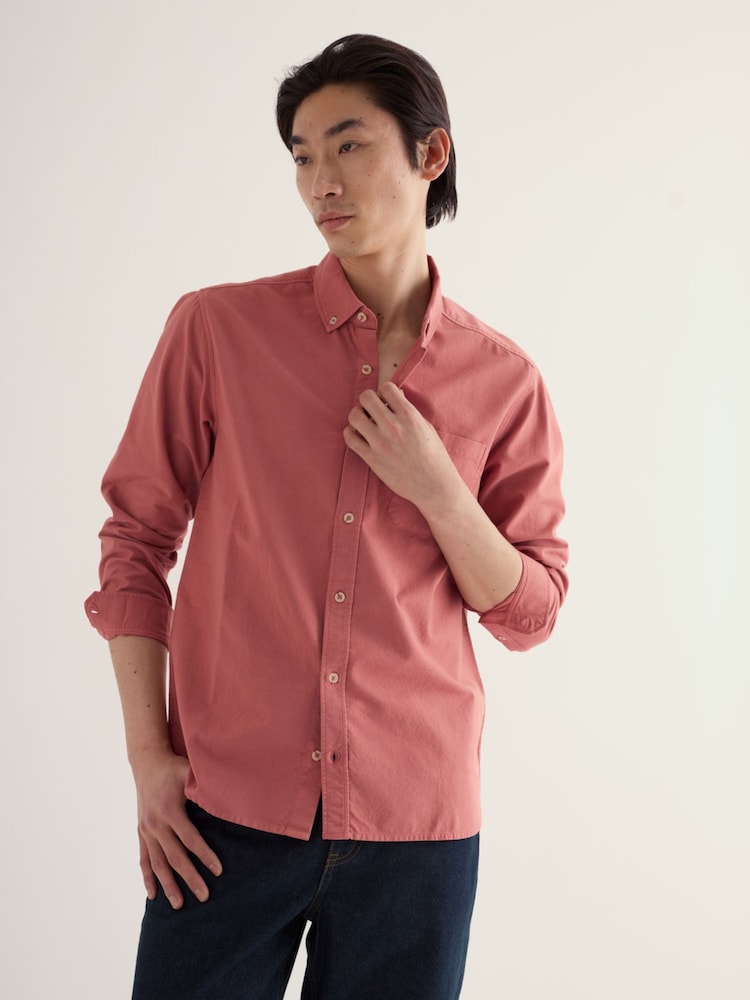 Seasalt Cornwall Pink Jenken Garment Dyed Oxford Shirt - Image 2 of 5 Seasalt Cornwall Pink Jenken Garment Dyed Oxford Shirt - Image 2 of 5