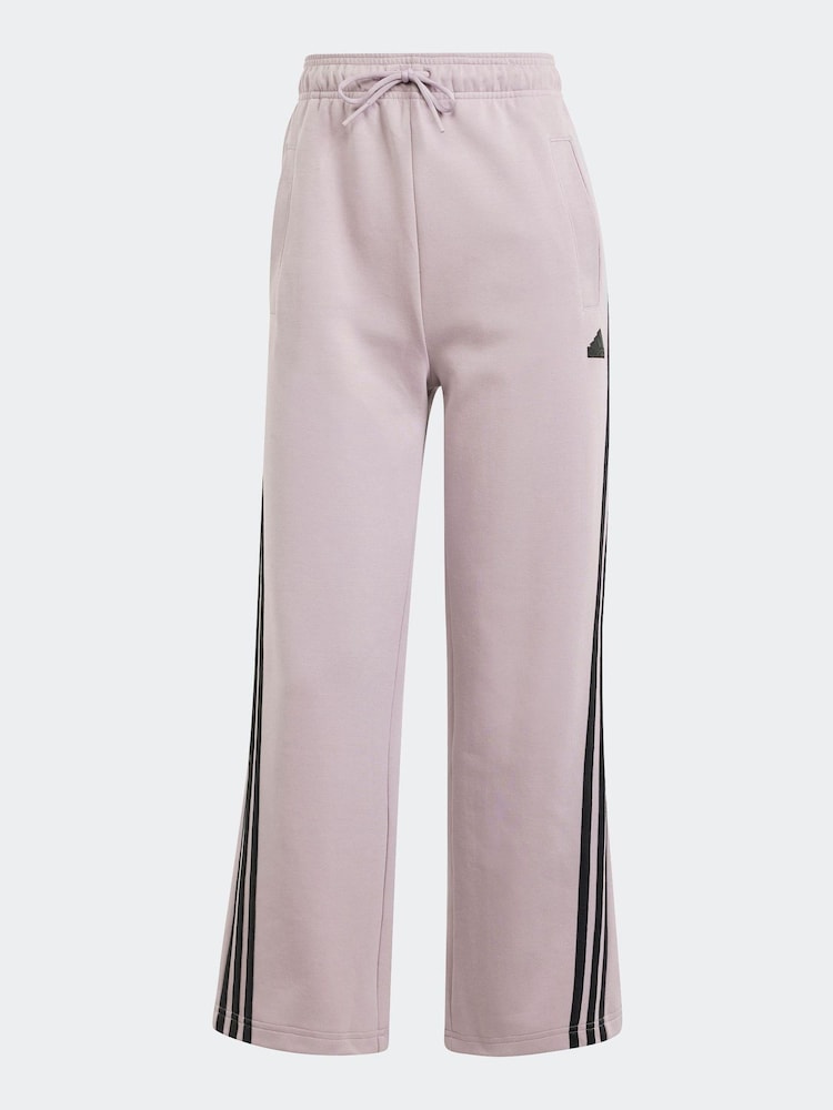adidas Purple Sportswear Future Icons 3-Stripes Open Hem Joggers - Image 7 of 7