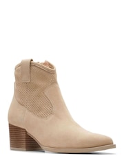 Clarks Natural Suede Elder Rae Western Boots - Image 2 of 7