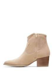 Clarks Natural Suede Elder Rae Western Boots - Image 3 of 7