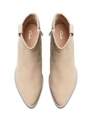 Clarks Natural Suede Elder Rae Western Boots - Image 6 of 7