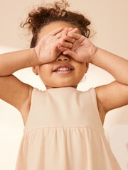 Бледно-розовый - Майка в рубчик с баской (3mths-7yrs) - Изображение 2 из 7