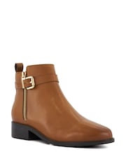 Dune London Brown Standard Fit Pepi Branded Trim Ankle Boots - Image 4 of 7