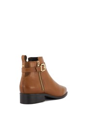 Dune London Brown Standard Fit Pepi Branded Trim Ankle Boots - Image 6 of 7