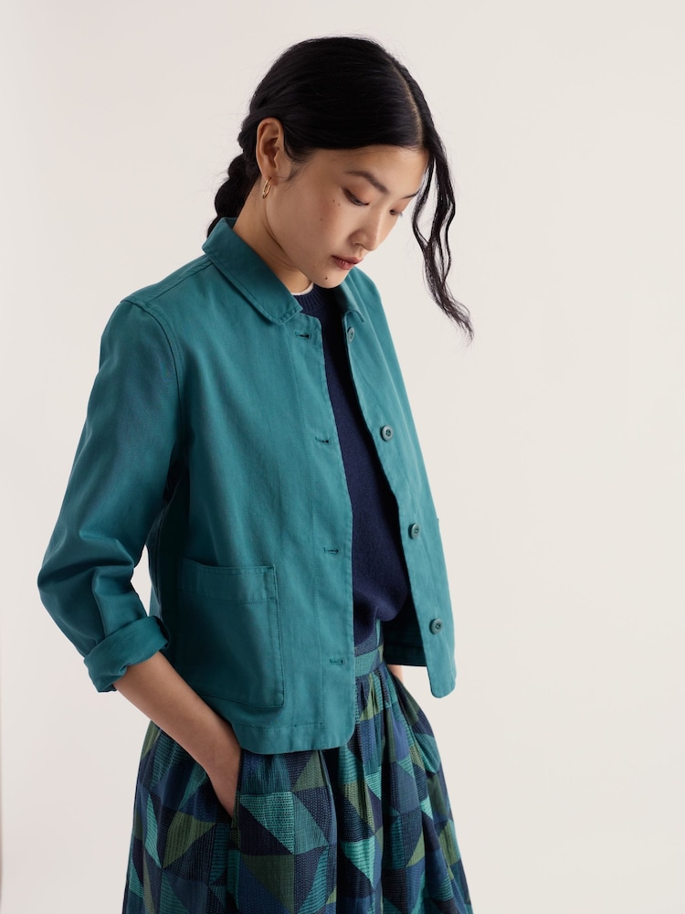 Seasalt Cornwall Blue Coombe Lane Jacket - Image 2 of 5 Seasalt Cornwall Blue Coombe Lane Jacket - Image 2 of 5