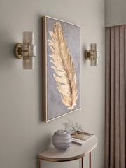 Lipsy Gold Ribbed Glass Wall Light - Image 6 of 6