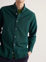 Seasalt Cornwall Green Jenken Garment Dyed Oxford Shirt - Image 3 of 5
