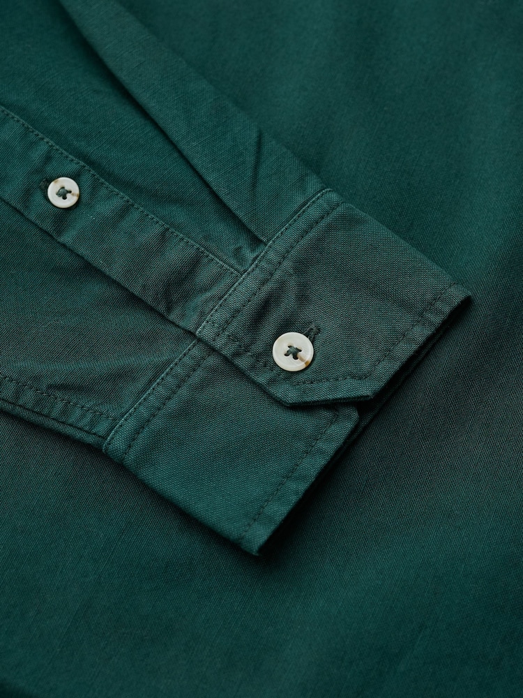Seasalt Cornwall Green Jenken Garment Dyed Oxford Shirt - Image 5 of 5 Seasalt Cornwall Green Jenken Garment Dyed Oxford Shirt - Image 5 of 5