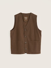 Seasalt Cornwall Brown Tollgate Waistcoat - Image 4 of 5