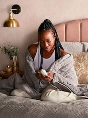 Silentnight Grey Teddy Luxury Heated Supersoft Fleece Blanket Throw - Image 1 of 8