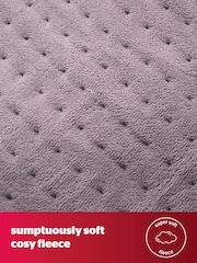 Silentnight Grey Teddy Luxury Heated Supersoft Fleece Blanket Throw - Image 3 of 8