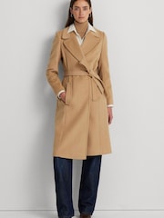 Lauren Ralph Lauren Belted Wool Blend Wrap Coat - Image 1 of 10