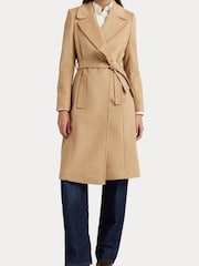 Lauren Ralph Lauren Belted Wool Blend Wrap Coat - Image 4 of 10