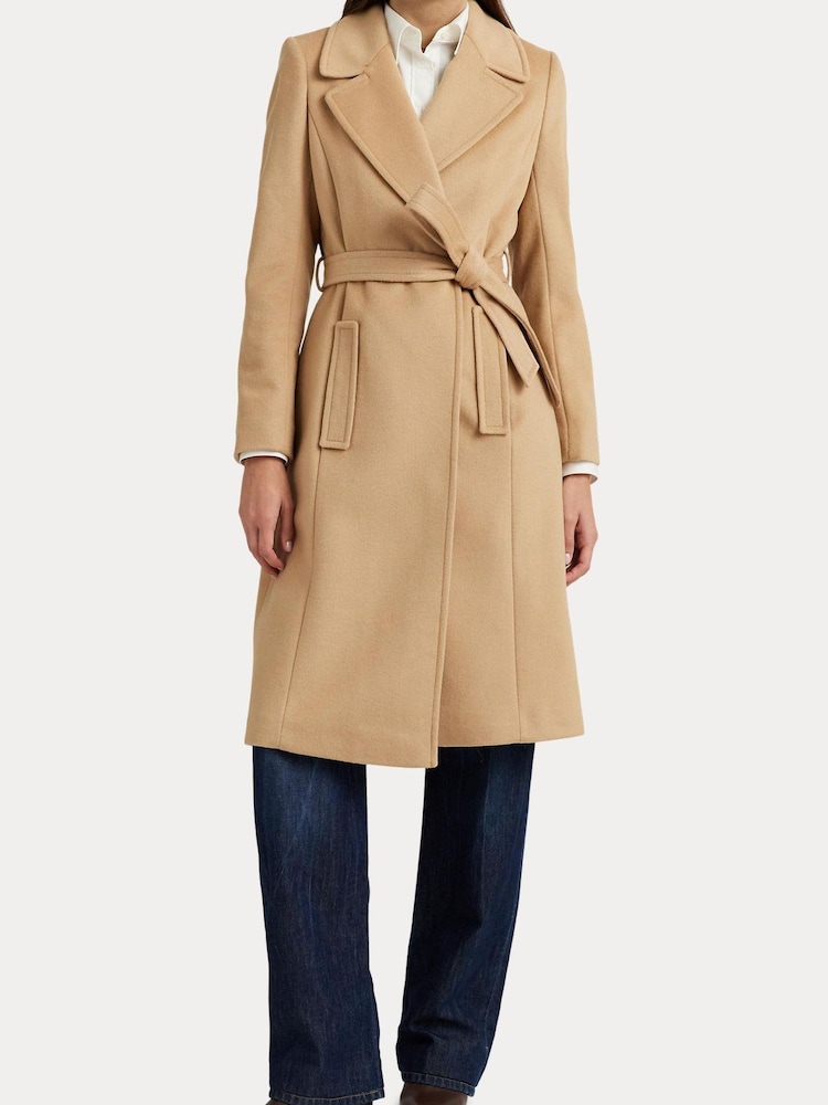 Lauren Ralph Lauren Belted Wool Blend Wrap Coat - Image 4 of 10