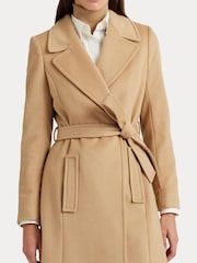 Lauren Ralph Lauren Belted Wool Blend Wrap Coat - Image 7 of 10