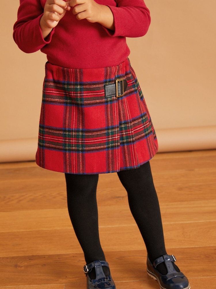 Red Kilt Skirt & Tights Set (3mths-10yrs) - Image 1 of 9