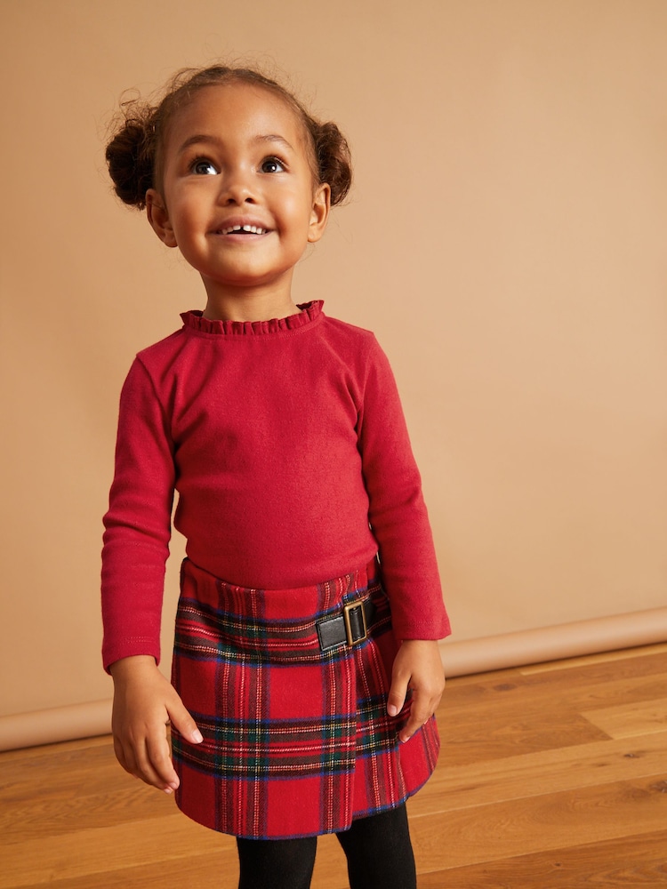 Red Kilt Skirt & Tights Set (3mths-10yrs) - Image 4 of 9