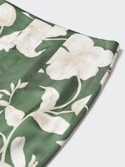 Mango Green Flared Floral Print Trousers - Image 6 of 6