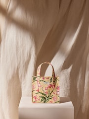 Cath Kidston Yellow Floral Fancy Small Coated Bookbag - Image 1 of 6