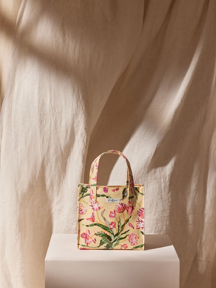 Cath Kidston Yellow Floral Fancy Small Coated Bookbag - Image 1 of 6