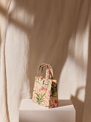 Cath Kidston Yellow Floral Fancy Small Coated Bookbag - Image 3 of 6