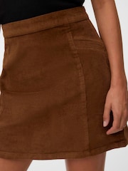 VERO MODA Brown High Waist Corduroy Mini Skirt - Image 2 of 6