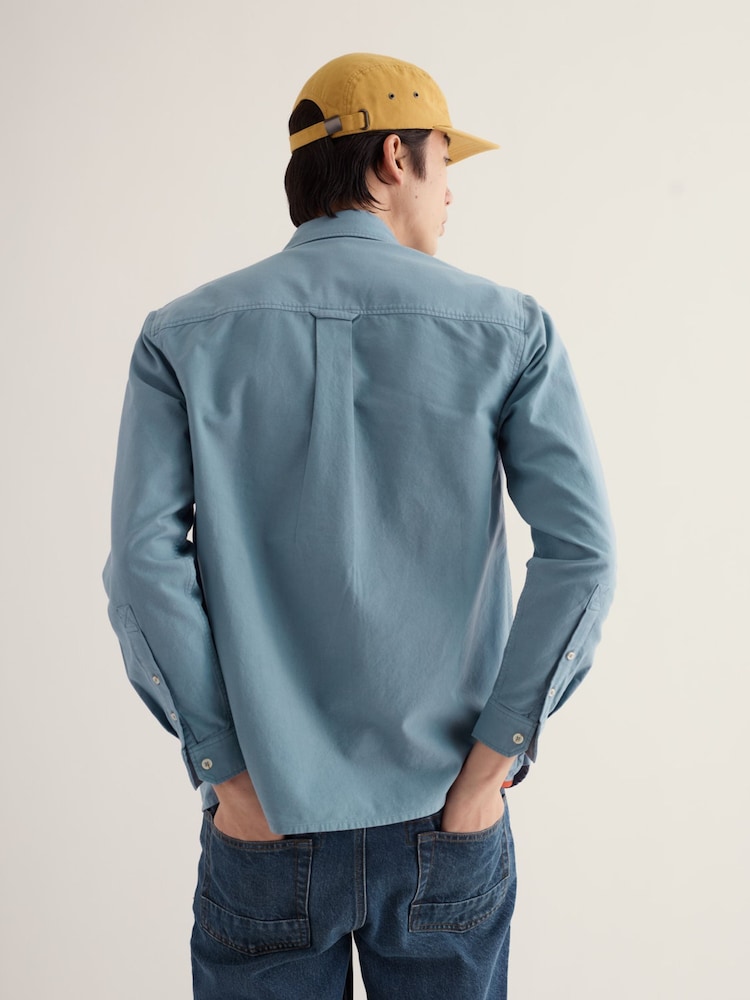 Seasalt Cornwall Blue Jenken Garment Dyed Oxford Shirt - Image 2 of 5 Seasalt Cornwall Blue Jenken Garment Dyed Oxford Shirt - Image 2 of 5