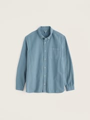 Seasalt Cornwall Blue Jenken Garment Dyed Oxford Shirt - Image 4 of 5