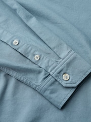 Seasalt Cornwall Blue Jenken Garment Dyed Oxford Shirt - Image 5 of 5