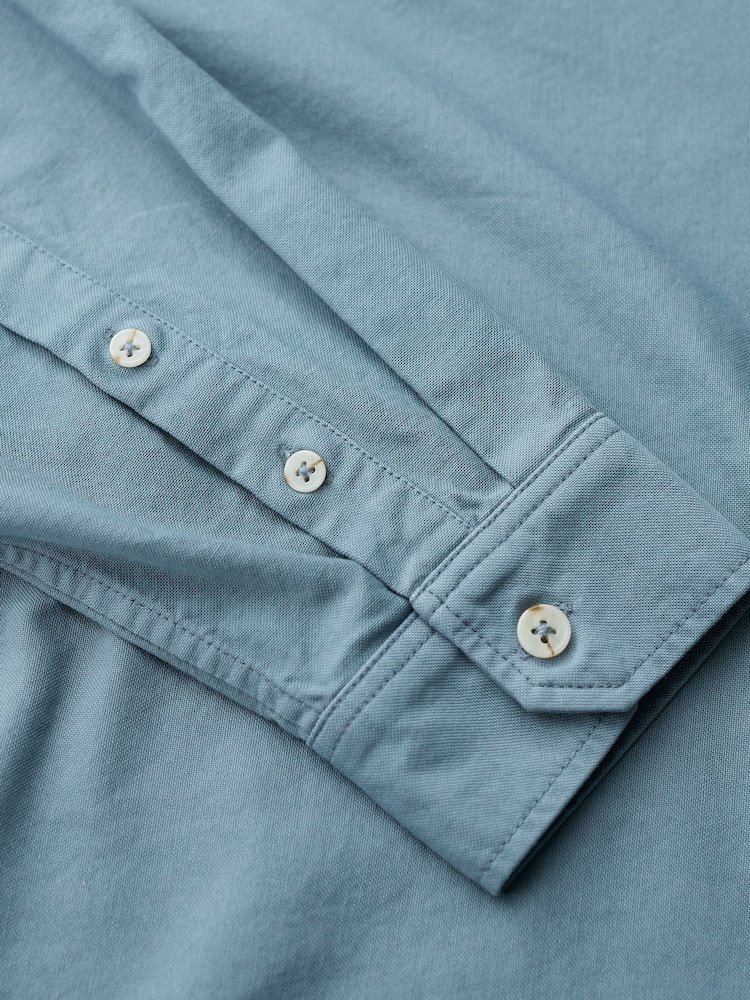 Seasalt Cornwall Blue Jenken Garment Dyed Oxford Shirt - Image 5 of 5 Seasalt Cornwall Blue Jenken Garment Dyed Oxford Shirt - Image 5 of 5