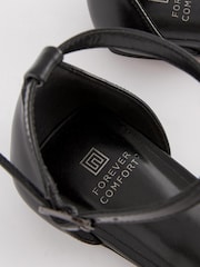Black Forever Comfort® Point Toe Chain Trim Flats - Image 7 of 8