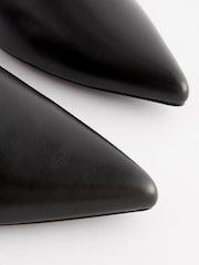 Black Forever Comfort® Point Toe Chain Trim Flats - Image 8 of 8
