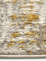 Ochre Yellow Gold Mica Abstract Rug - Image 3 of 4