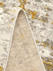 Ochre Yellow Gold Mica Abstract Rug - Image 4 of 4